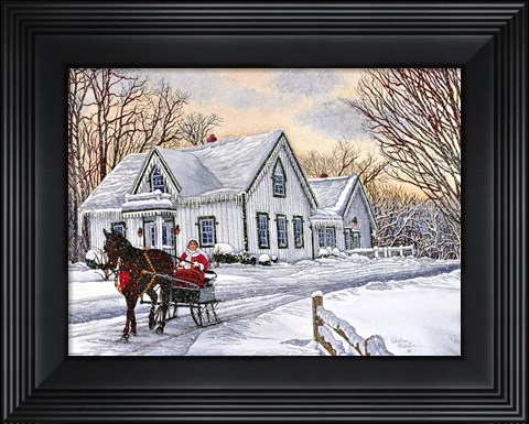 Framed Red Ribbon Horse, Eden Ny Print