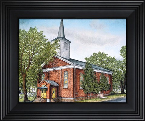 Framed Saint Mary&#39;s Church - Eden, Ny Print