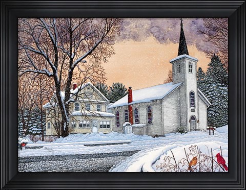 Framed Saint Mary&#39;s Church - New Oregon, Ny Print