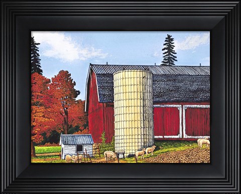 Framed Sheep, Perry Ny Print