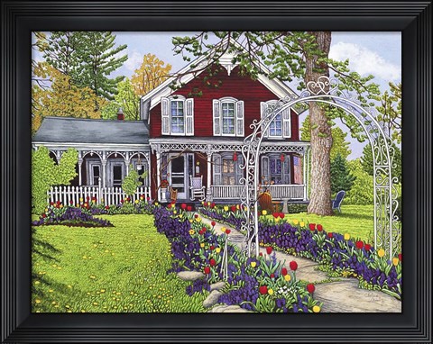 Framed Springtime In Springville, Ny Print
