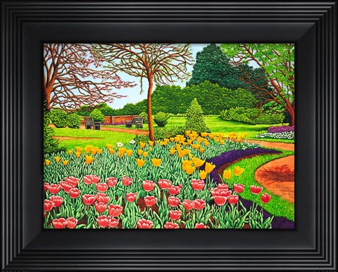 Framed Tulips At Longwood Gardens V, Kennett Square Pa Print