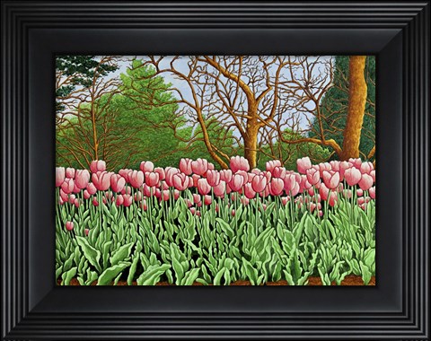 Framed Tulips At Longwood Gardens Vi, Kennett Square, Pa Print
