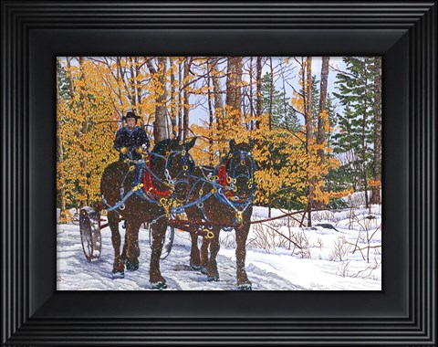 Framed Work Horses Print