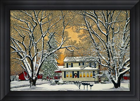 Framed Christmas In The Country Print