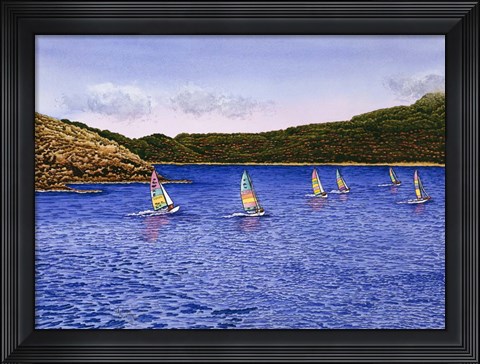 Framed Hobie Cats Print