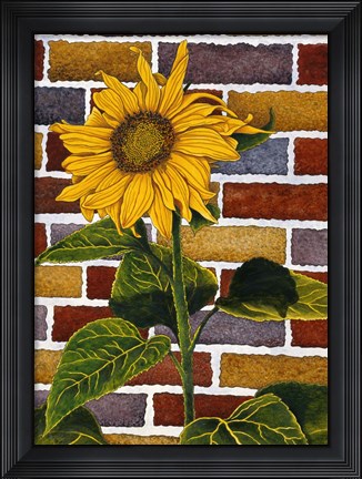 Framed One Sunflower Print