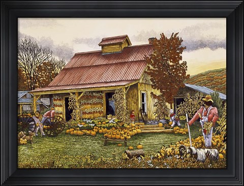Framed Pumpkin Shed Print
