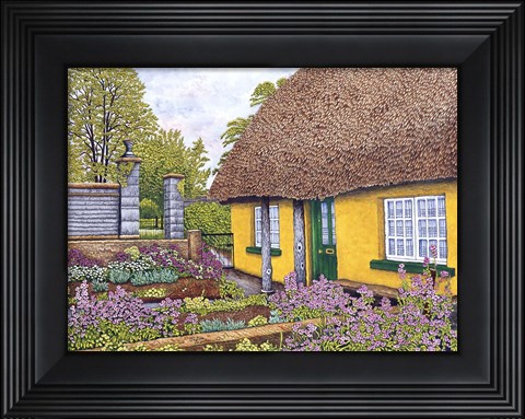 Framed Yellow Cottage Print