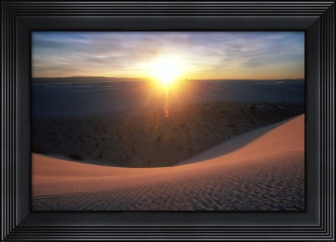 Framed Curved Dune Spot Removed Print