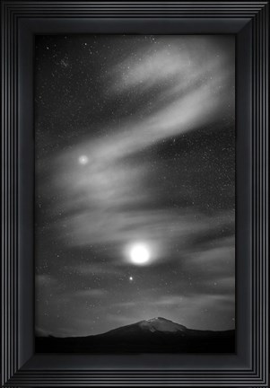 Framed Diamond Lake Moon Streak Print