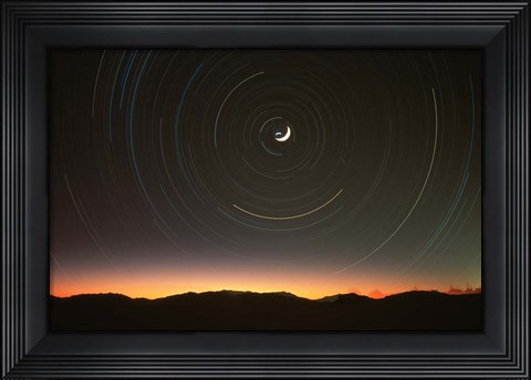 Framed Moon North Star Print