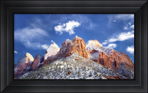 Framed Zion Mountain Clouds Print