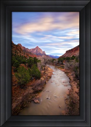 Framed Zion River Vert Print