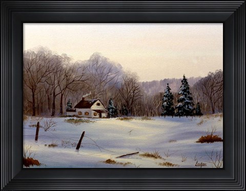 Framed Winter Landscape 16 Print
