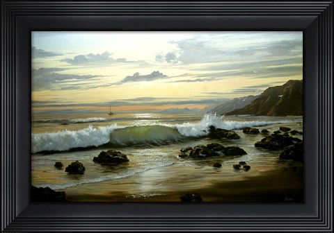 Framed Waves Print