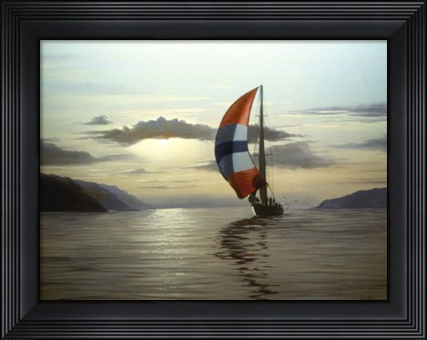 Framed Red, White and Blue Print
