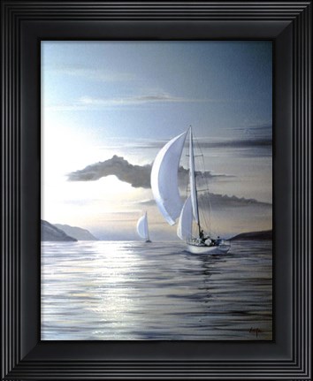 Framed White Sails Print