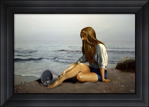 Framed Day on the Beach 7 Print