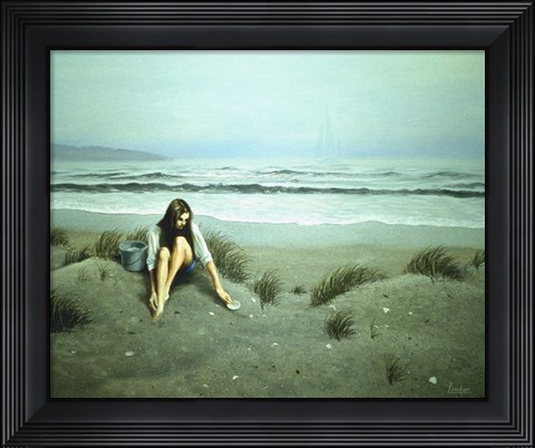 Framed Day on the Beach 8 Print