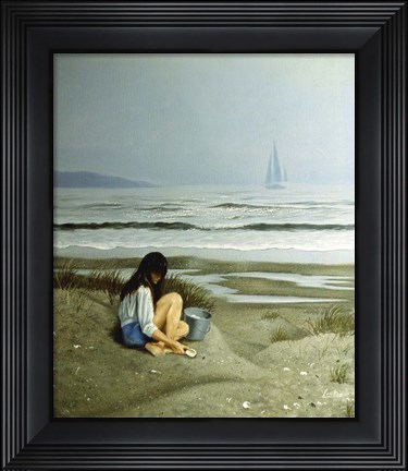 Framed Day on the Beach 11 Print