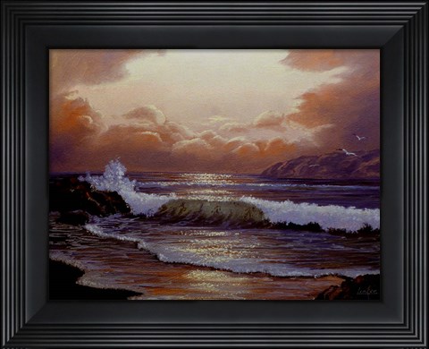 Framed Waves 1 Print