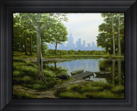 Framed City View Print