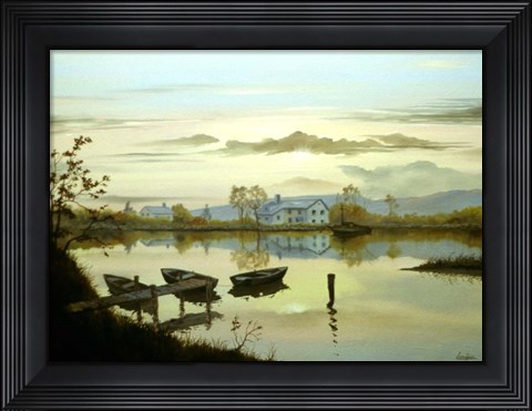 Framed Tranquil Lake Print
