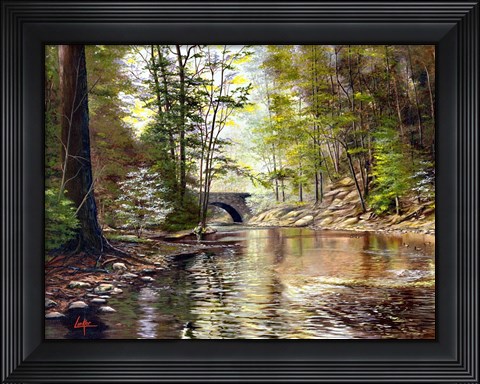 Framed Stone Bridge Print