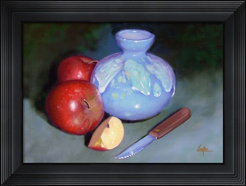 Framed Apples Vase Print