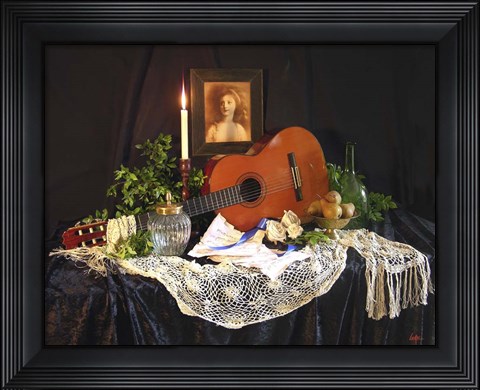 Framed Guitar Still Photo Print