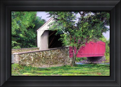 Framed Covered Bridge Print