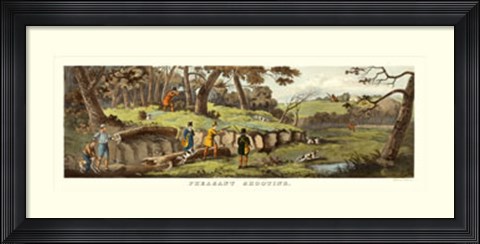 Framed Easant Shooting Print