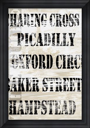 Framed Over and Under London Transit Print