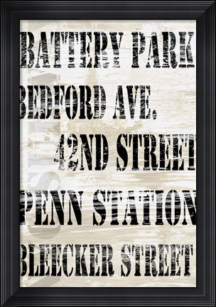 Framed Over and Under NYC Transit Print
