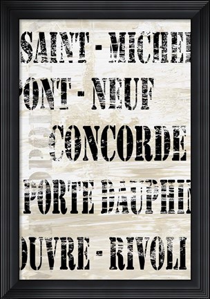 Framed Over and Under Paris Transit Print