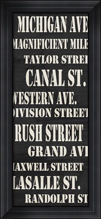 Framed Chicago Streets Print