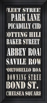 Framed London Streets Print