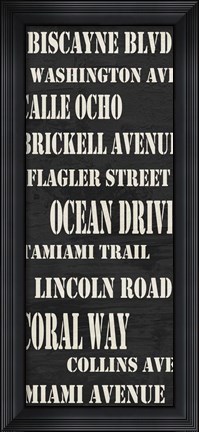 Framed Miami Streets Print