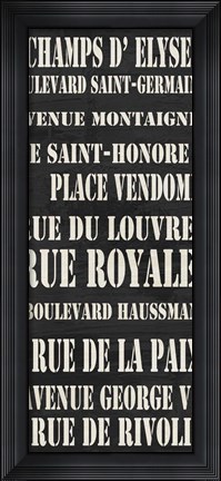 Framed Paris Streets Print