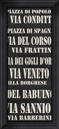 Framed Rome Streets Print