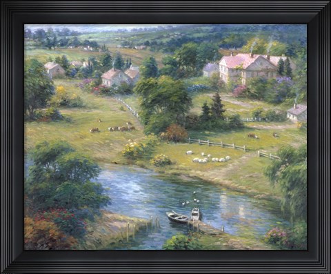 Framed Grazing Fields Print