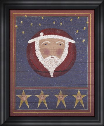 Framed 1 Full Moon Santa Print