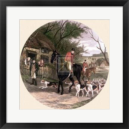 Framed Here Come the Hounds Print