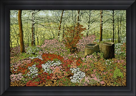 Framed Azalea Garden Print