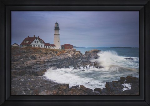Framed Cape Elizabeth Storm Print