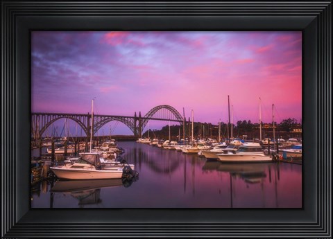 Framed Yaquina Bay Sunrise Print