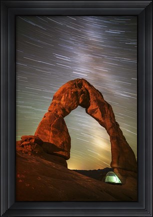 Framed Delicate Arch Star Trails Print