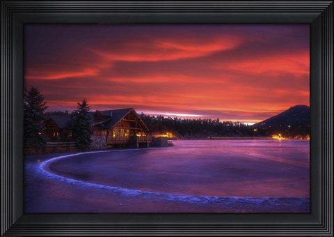 Framed Everygreen Lake Sunrise Print