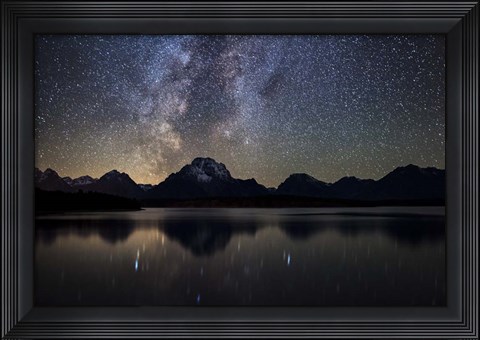 Framed Jackson Lake Milky Way Print